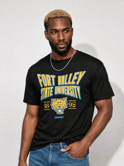 Fort Valley State University - HBCU - Stretch Logo Tshirt - DungeonForward