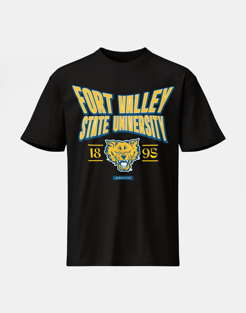 Fort Valley State University - HBCU - Stretch Logo Tshirt - DungeonForward
