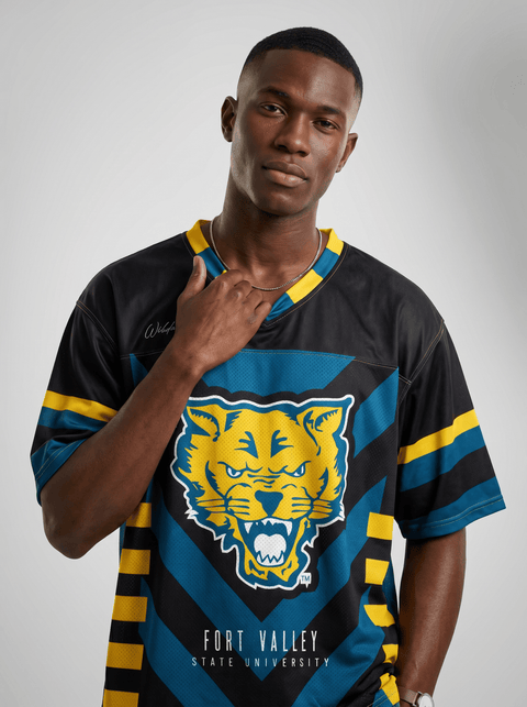 Fort Valley State University - Phenom HBCU Box Football Jersey - DungeonForward