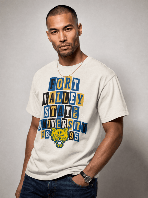 Fort Valley State University - The Collage - Oversized T-shirt - DungeonForward