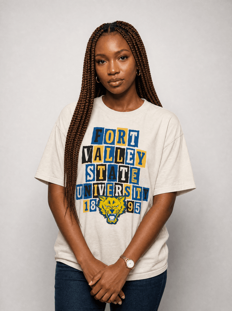 Fort Valley State University - The Collage - Oversized T-shirt - DungeonForward