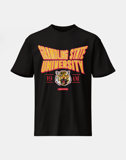 Grambling State University - HBCU - Stretch Logo Tshirt - DungeonForward