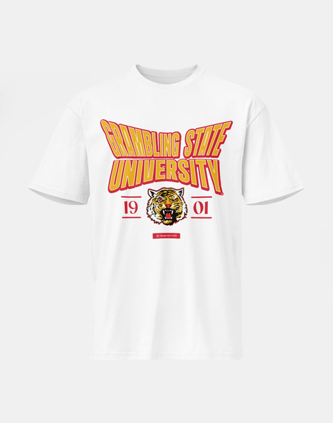 Grambling State University - HBCU - Stretch Logo Tshirt - DungeonForward