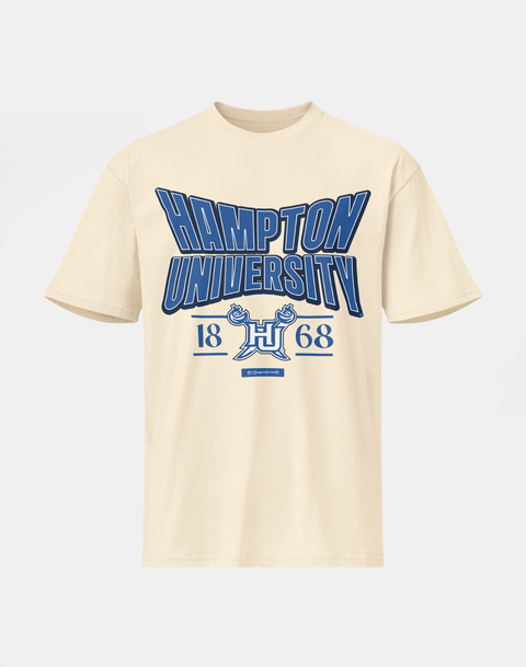 Hampton University - HBCU - Stretch Logo Tshirt - DungeonForward