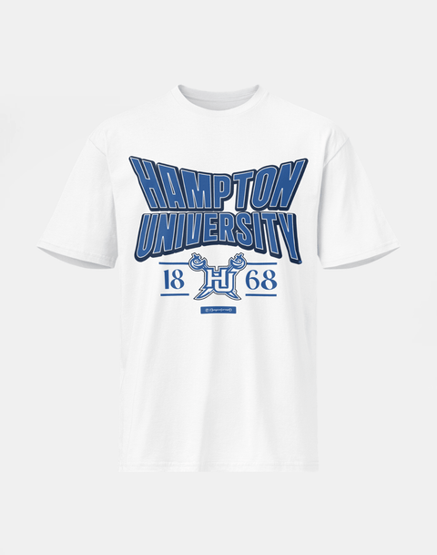 Hampton University - HBCU - Stretch Logo Tshirt - DungeonForward
