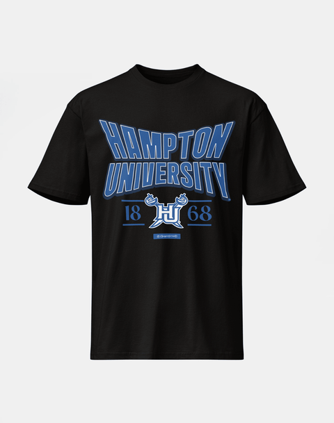 Hampton University - HBCU - Stretch Logo Tshirt - DungeonForward