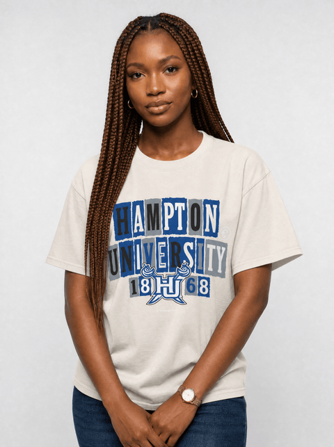 Hampton University - The Collage - Oversized T-shirt - DungeonForward