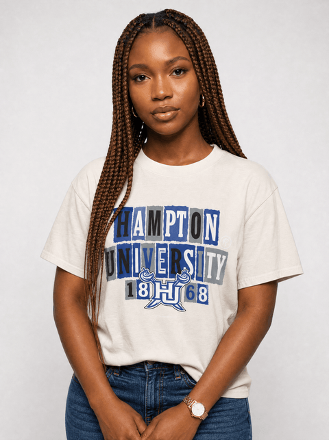 Hampton University - The Collage - Oversized T-shirt - DungeonForward