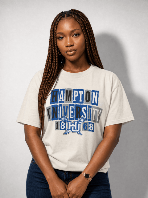 Hampton University - The Collage - Oversized T-shirt - DungeonForward