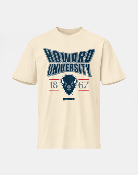 Howard University - HBCU - Stretch Logo Tshirt - DungeonForward