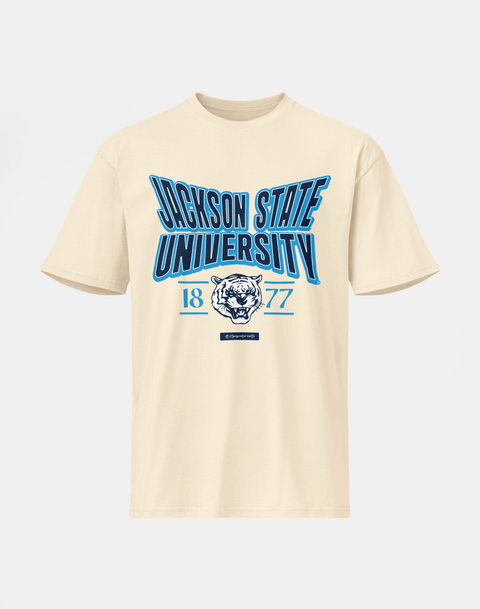 Jackson State University - HBCU - Stretch Logo Tshirt - DungeonForward