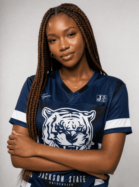 Jackson State University - Phenom HBCU Box Football Jersey - DungeonForward