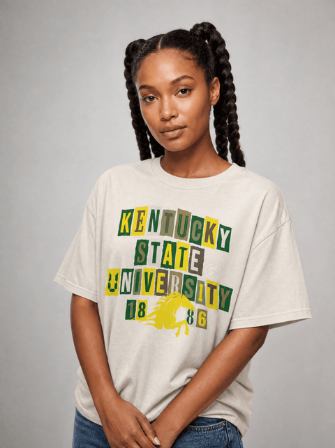Kentucky State University - The Collage - Oversized T-shirt - DungeonForward