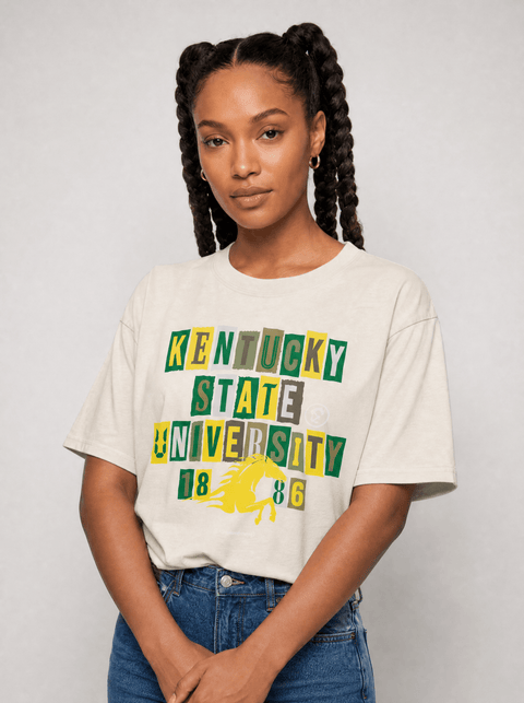 Kentucky State University - The Collage - Oversized T-shirt - DungeonForward