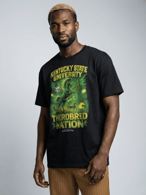Kentucky State University – The Yard Bootleg Pusher T-shirt - DungeonForward