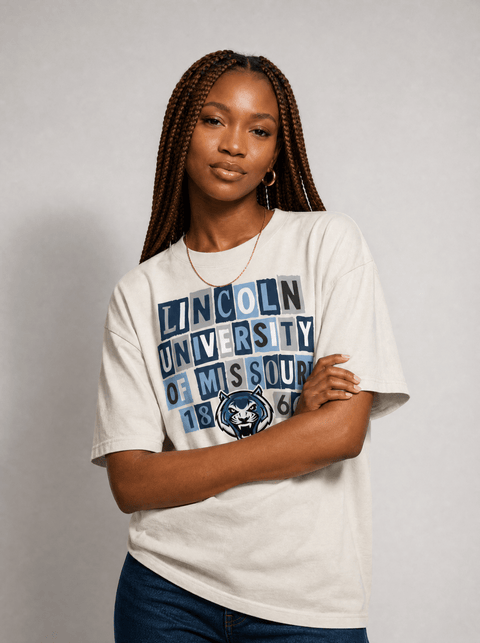 Lincoln University Missouri - The Collage - Oversized T-shirt - DungeonForward