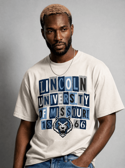 Lincoln University Missouri - The Collage - Oversized T-shirt - DungeonForward