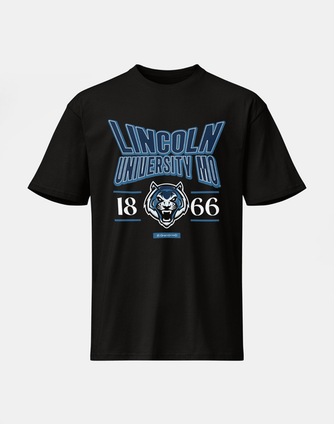 Lincoln University (MO) - HBCU - Stretch Logo Tshirt - DungeonForward