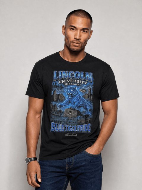 Lincoln University MO – The Yard Bootleg Pusher T-shirt - DungeonForward