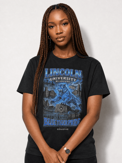 Lincoln University MO – The Yard Bootleg Pusher T-shirt - DungeonForward