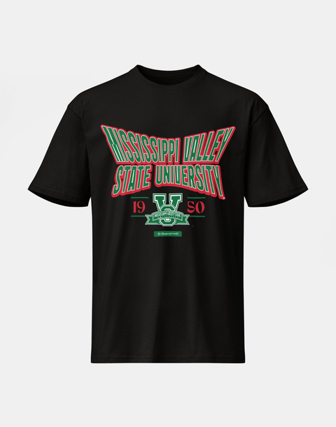 Mississippi Valley State University - HBCU - Stretch Logo Tshirt - DungeonForward