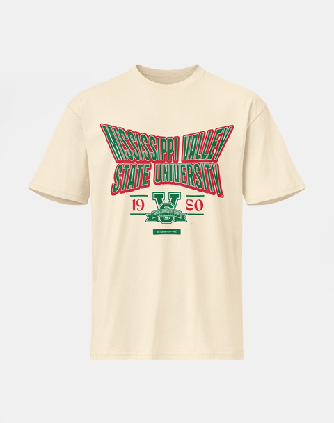 Mississippi Valley State University - HBCU - Stretch Logo Tshirt - DungeonForward