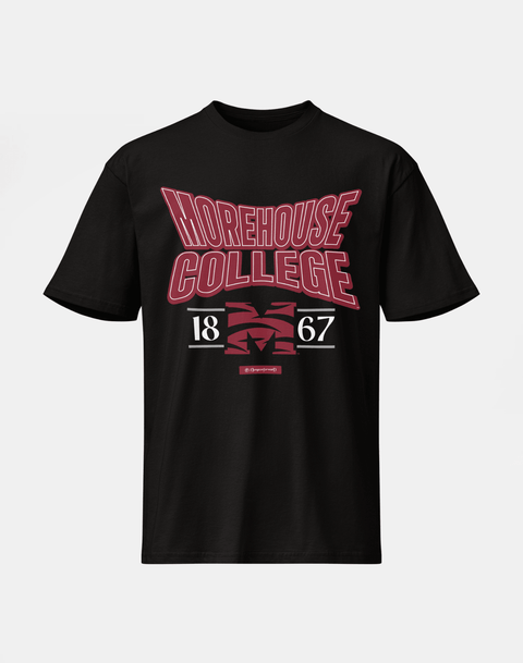 Morehouse College - HBCU - Stretch Logo Tshirt - DungeonForward