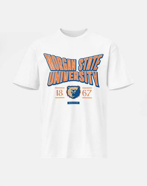 Morgan State University - HBCU - Stretch Logo Tshirt - DungeonForward