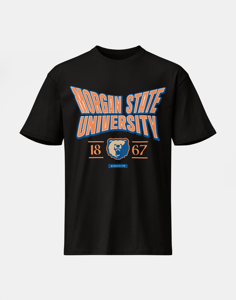 Morgan State University - HBCU - Stretch Logo Tshirt - DungeonForward