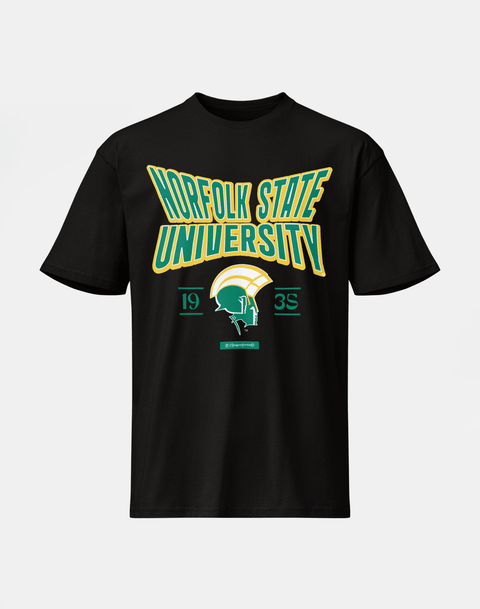 Norfolk State University - HBCU - Stretch Logo Tshirt - DungeonForward