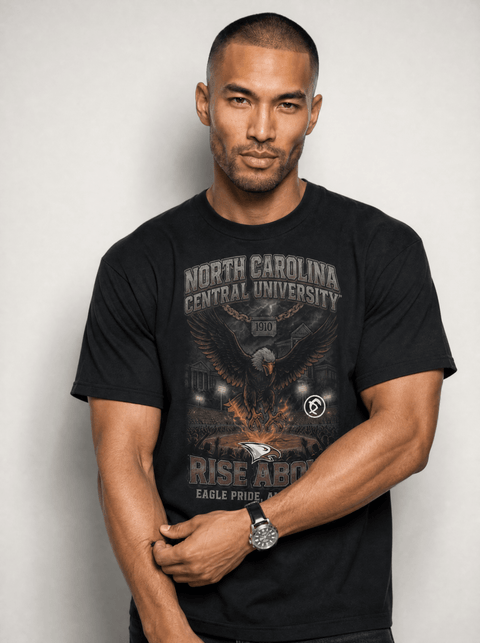 North Carolina Central University – The Yard Bootleg Pusher T-shirt - DungeonForward