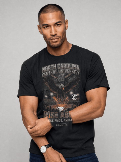 North Carolina Central University – The Yard Bootleg Pusher T-shirt - DungeonForward