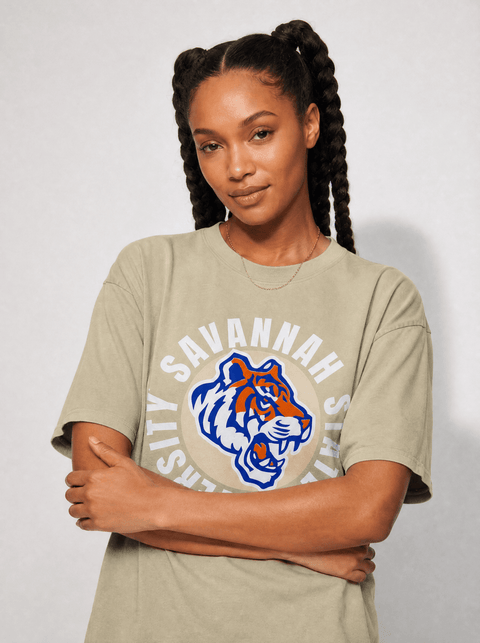 Savannah State University - Full Circle Oversized T-Shirt - DungeonForward
