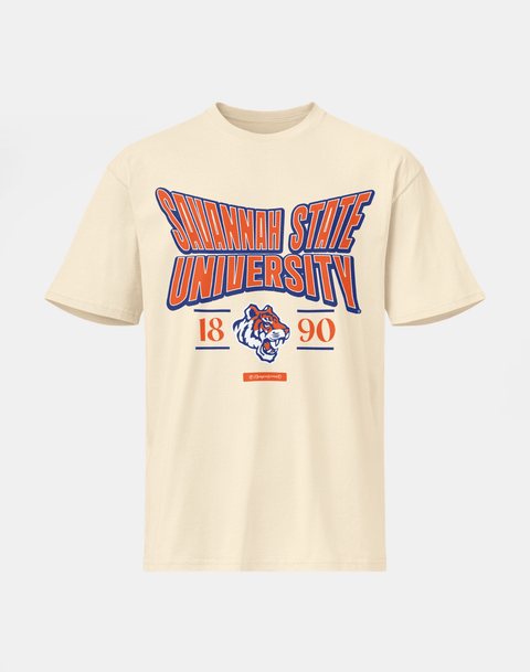 Savannah State University - HBCU - Stretch Logo Tshirt - DungeonForward