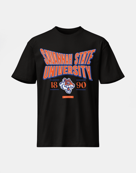Savannah State University - HBCU - Stretch Logo Tshirt - DungeonForward
