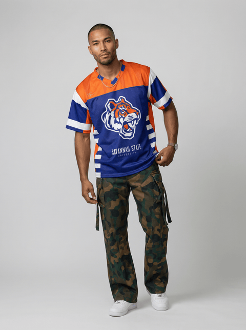 Savannah State University - Phenom HBCU Box Football Jersey - DungeonForward