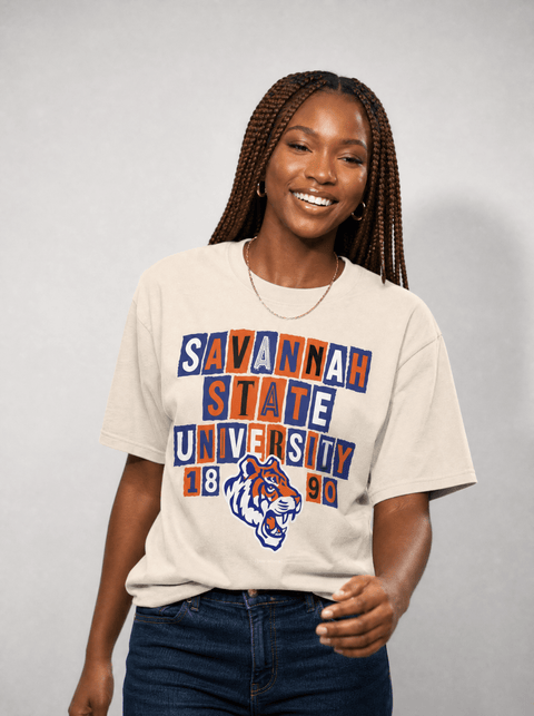 Savannah State University - The Collage - Oversized T-shirt - DungeonForward