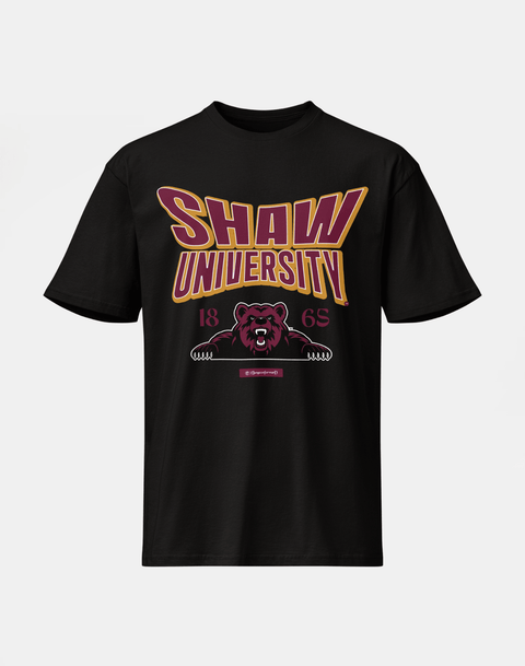 Shaw University - HBCU - Stretch Logo Tshirt - DungeonForward
