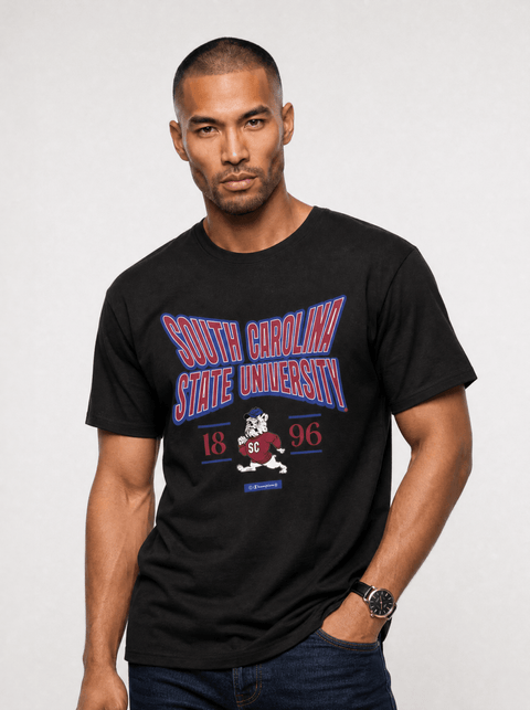 South Carolina State University - HBCU - Stretch Logo Tshirt - DungeonForward