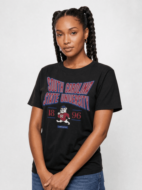 South Carolina State University - HBCU - Stretch Logo Tshirt - DungeonForward