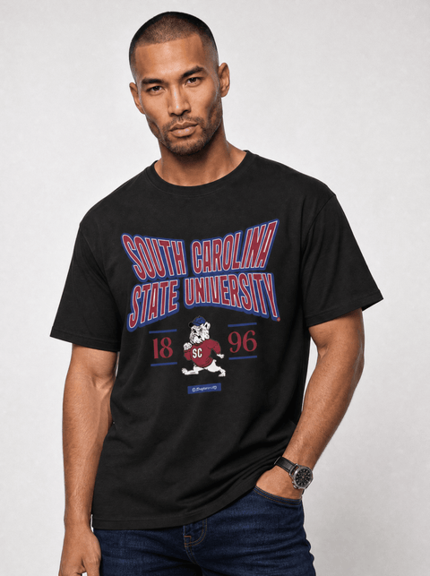 South Carolina State University - HBCU - Stretch Logo Tshirt - DungeonForward