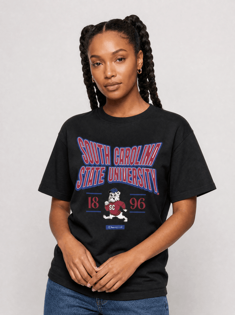 South Carolina State University - HBCU - Stretch Logo Tshirt - DungeonForward