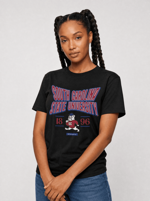 South Carolina State University - HBCU - Stretch Logo Tshirt - DungeonForward