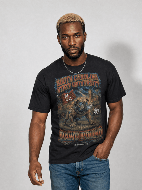 South Carolina State University – The Yard Bootleg Pusher T-shirt - DungeonForward