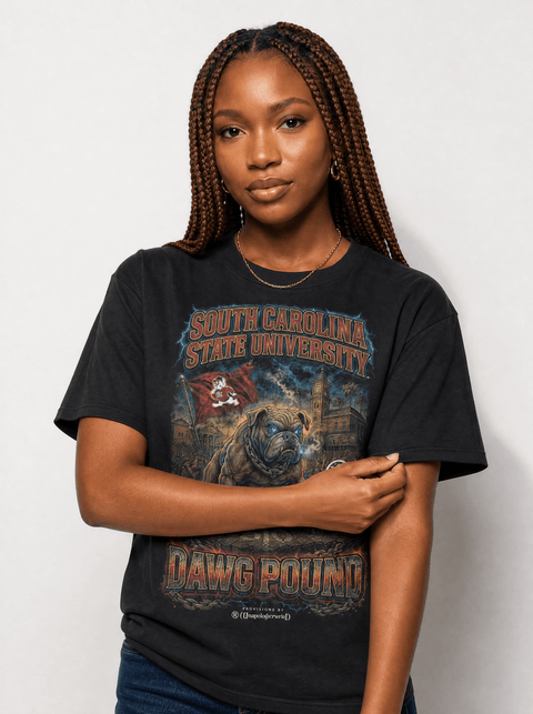 South Carolina State University – The Yard Bootleg Pusher T-shirt - DungeonForward