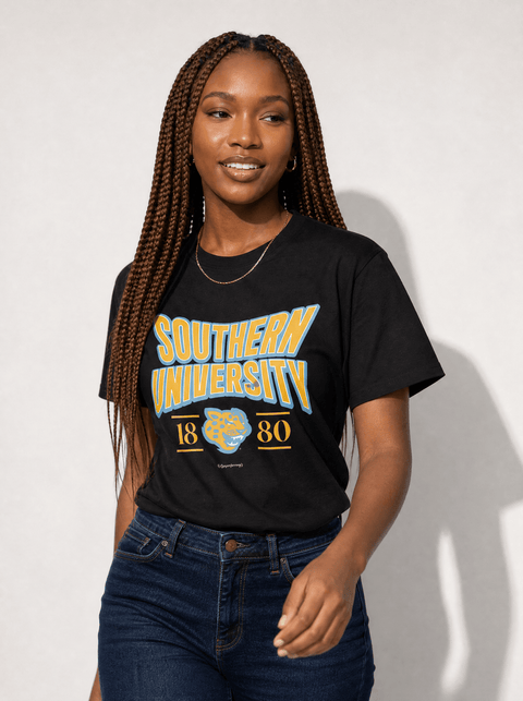 Southern University - HBCU - Stretch Logo Tshirt - DungeonForward