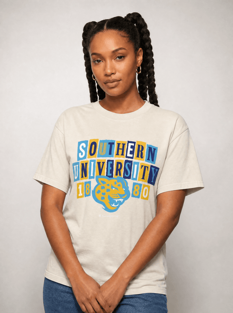 Southern University - The Collage - Oversized T-shirt - DungeonForward