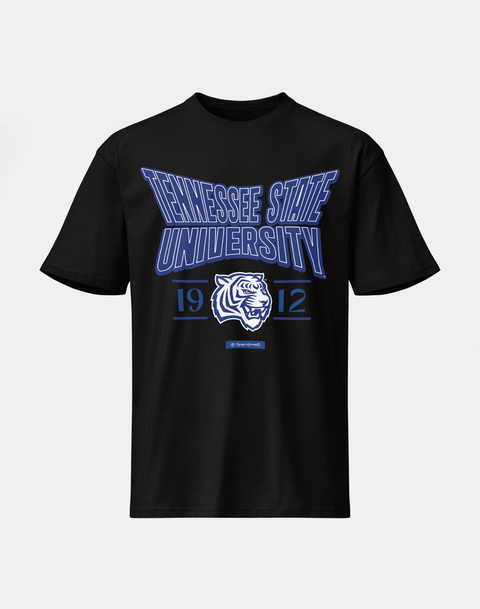 Tennessee State University - HBCU - Stretch Logo Tshirt - DungeonForward