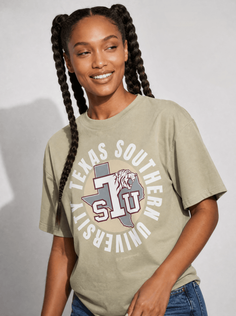 Texas Southern University - Full Circle Oversized T-Shirt - DungeonForward