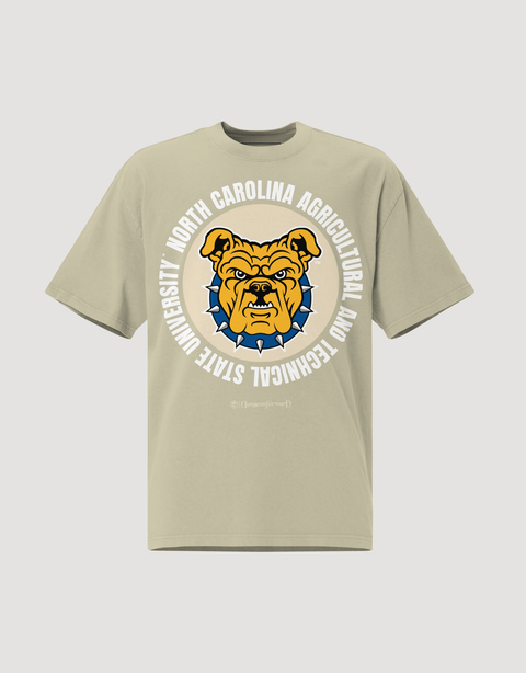 The Yard Essentials - North Carolina Agricultural and Technical State - Full Circle Oversized T-Shirt - DungeonForward
